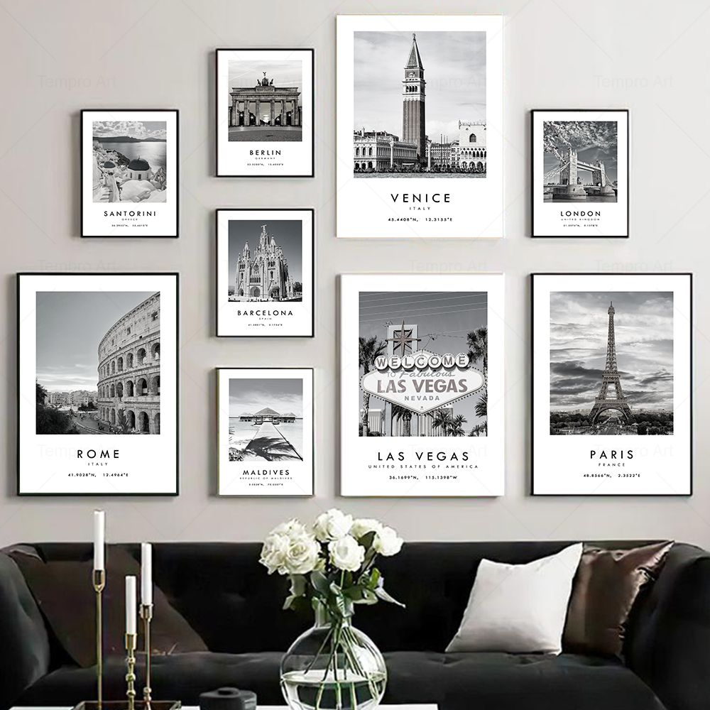 Black White City Travel Photog - Star Map Poster 评论和价格
