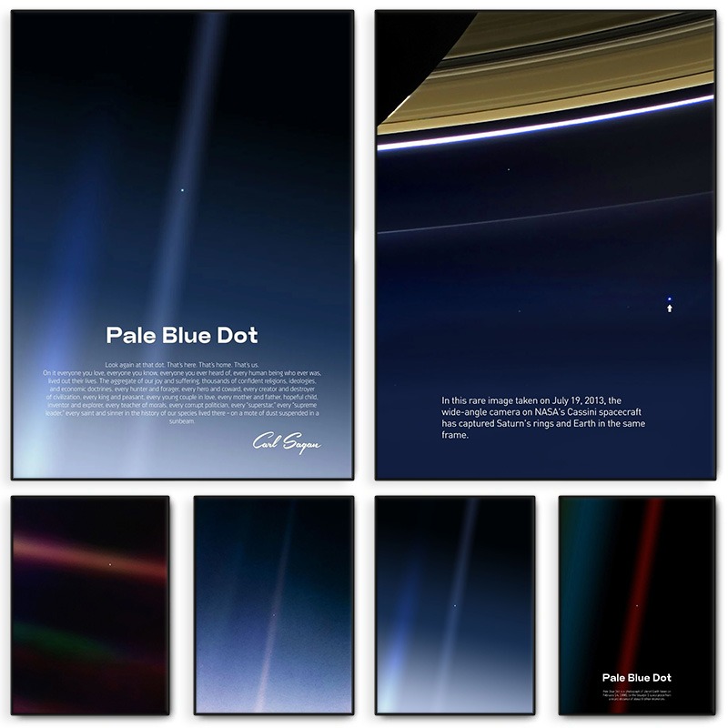 Pale Blue Dot Print Poster Voy - Star Map Poster 评论和价格