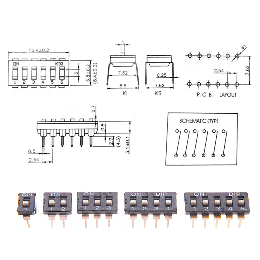 5PCS 2 2.54mm Pitch Toggle Swi - Circuit Snap Kit 评论和价格