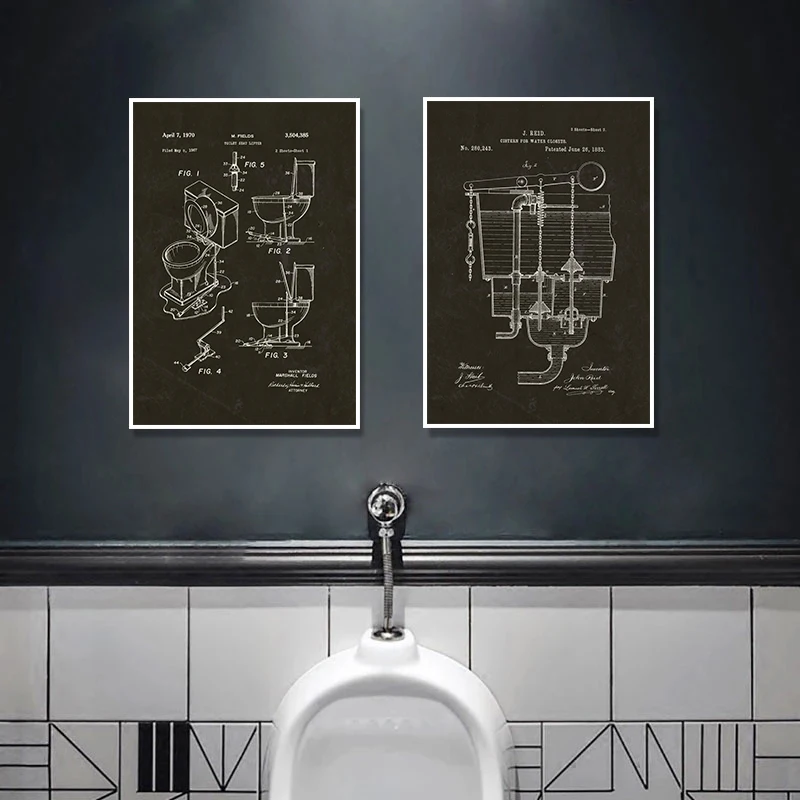 Modern Toilet Paper Blueprint  - Star Map Poster 评论和价格
