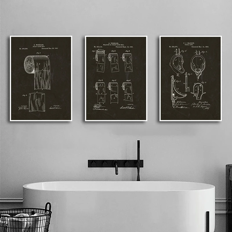 Modern Toilet Paper Blueprint  - Star Map Poster 评论和价格
